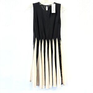 NEW! JADE & JULET Dress Womens M Cocktail Going Out Black & Ivory Sleeveless